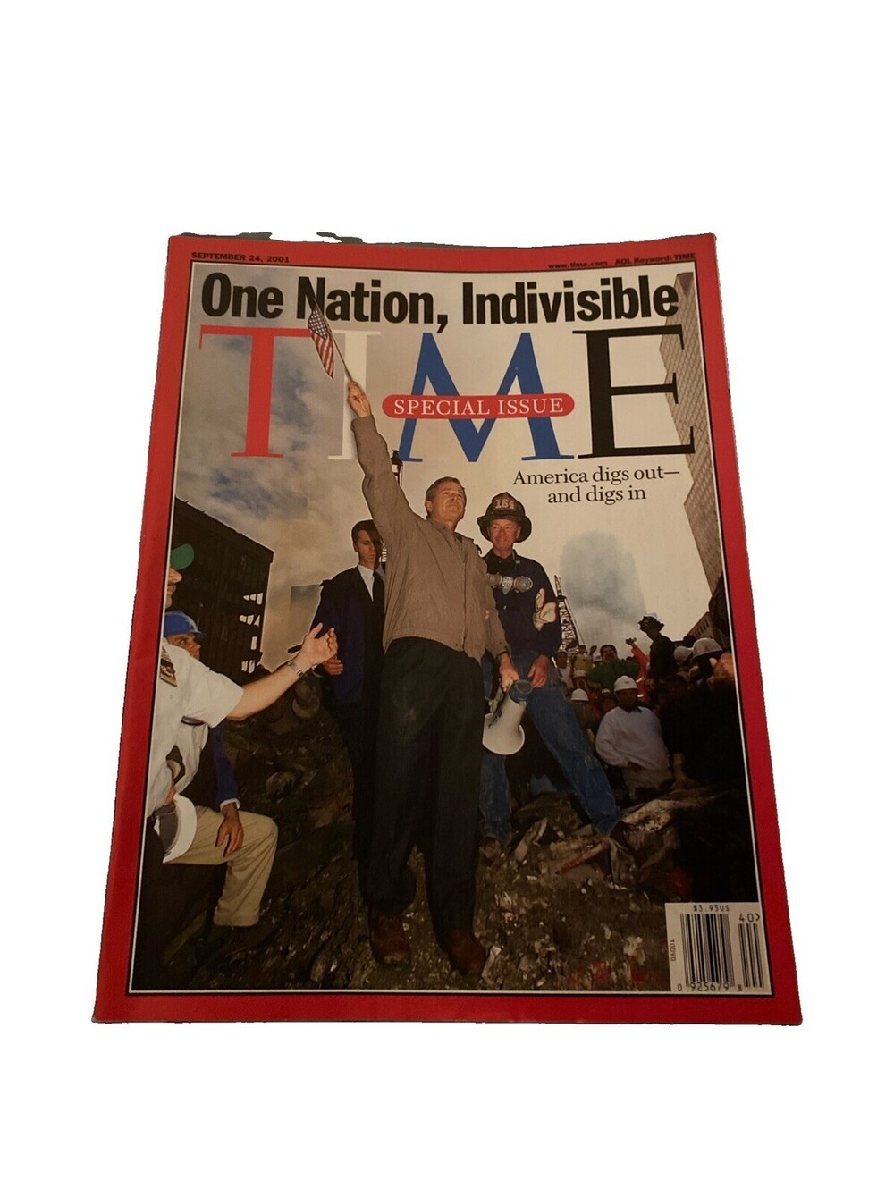 G3 2001 Sept 24 George W. Bush Special 911 Issue TIME Magazine “One Nation”